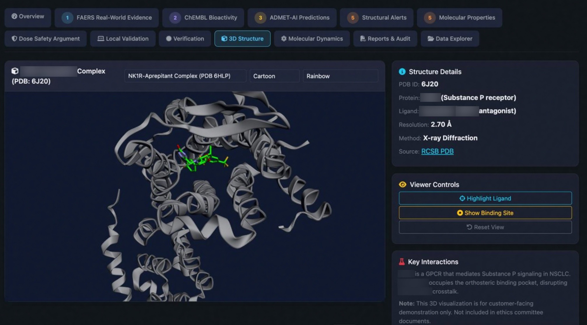 GROMACS molecular dynamics platform dashboard — production output